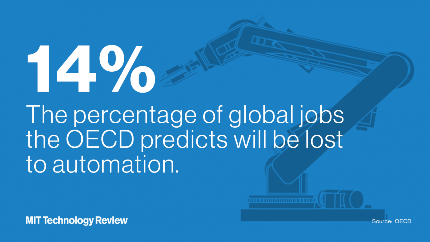 ロボットやAIに奪われる仕事は14％、OECD予測