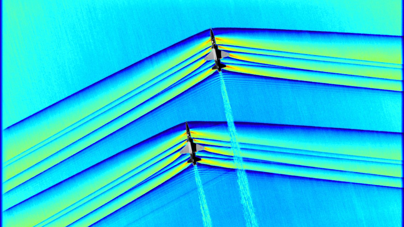 2機のジェット機の超音速の瞬間をNASAが初撮影